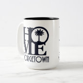 Tasse 2 Couleurs ACCUEIL Georgetown SC 15oz (Devant gauche)