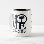 Tasse 2 Couleurs ACCUEIL Johns Island SC 15oz (Devant gauche)