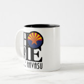Tasse 2 Couleurs ACCUEIL Lac Havasu 11oz (Devant gauche)