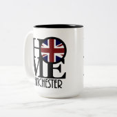 Tasse 2 Couleurs ACCUEIL Manchester Angleterre 15oz (Devant gauche)