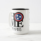 Tasse 2 Couleurs ACCUEIL Memphis Tennessee 15oz (Devant gauche)