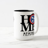 Tasse 2 Couleurs ACCUEIL Memphis Tennessee 15oz (Devant droit)