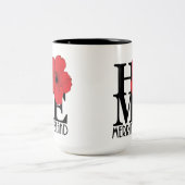 Tasse 2 Couleurs ACCUEIL Merritt Island 15oz (hibiscus rouge) (Centre)