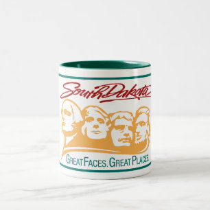 Tasse 2 Couleurs Accueil panneau routier vers Dakota du Sud -