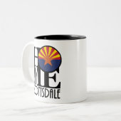 Tasse 2 Couleurs ACCUEIL Scottsdale Arizona 11oz (Devant gauche)