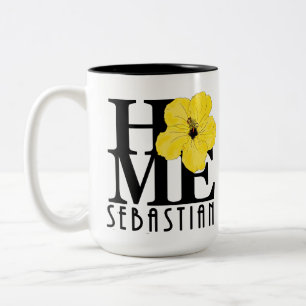 Tasse 2 Couleurs ACCUEIL Sebastian Florida 15oz hibiscus jaune