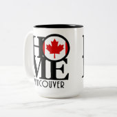 Tasse 2 Couleurs ACCUEIL Vancouver (Drapeau canadien) 15oz (Devant gauche)