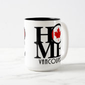 Tasse 2 Couleurs ACCUEIL Vancouver (Drapeau canadien) 15oz (Devant droit)
