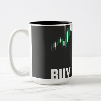 Tasse 2 Couleurs Acheter la Baisse — Édition Crypto & Trader Boursi