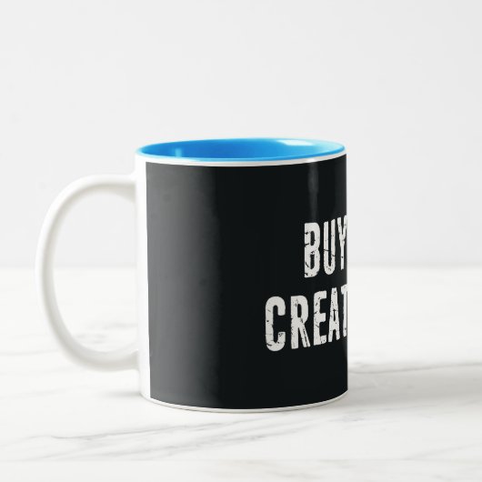 Tasse 2 Couleurs Acheter moins Créer plus (Gauche)