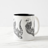 Tasse 2 Couleurs Acidification de loutre et d'océan de mer (Devant droit)