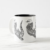 Tasse 2 Couleurs Acidification de loutre et d'océan de mer (Devant gauche)