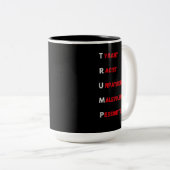 Tasse 2 Couleurs Acronyme anti-Trump 2 (Devant droit)