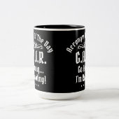 Tasse 2 Couleurs Acronyme de lecture humoristique Texte blanc (Centre)