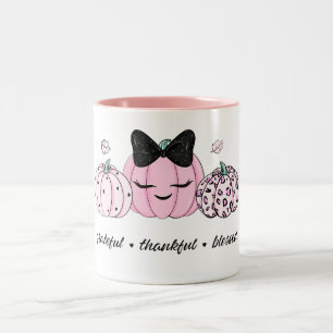 Tasse 2 Couleurs Action de grâce Citrouille Rose