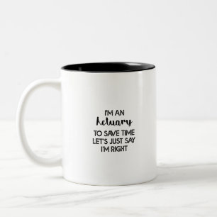 Tasse 2 Couleurs Actuaire moderne