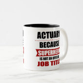 Tasse 2 Couleurs Actuary Superhero Novelty (Devant droit)
