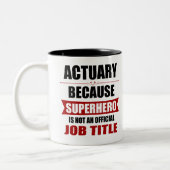 Tasse 2 Couleurs Actuary Superhero Novelty (Gauche)