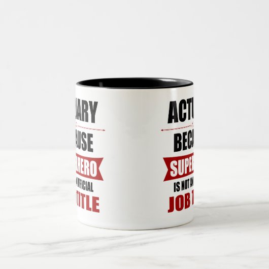 Tasse 2 Couleurs Actuary Superhero Novelty (Centre)