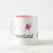 Tasse 2 Couleurs Acupuncteur rose mignon (Devant gauche)