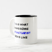 Tasse 2 Couleurs acupuncturiste, génial (Devant gauche)