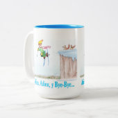 Tasse 2 Couleurs Adios, Adieu y Bye-Bye (Devant gauche)