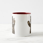 Tasse 2 Couleurs Adirondacks Peace Bear (Centre)