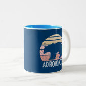 Tasse 2 Couleurs Adirondacks Retro Bear (Devant droit)