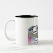 Tasse 2 Couleurs Admin Asst, Réceptionniste - Dessin masculin (Gauche)