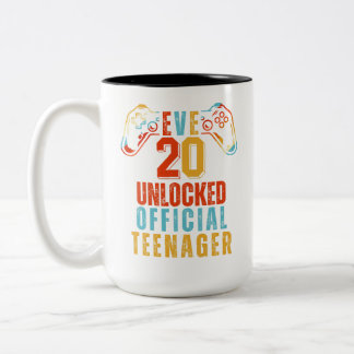 Tasse 2 Couleurs Adolescent officiel 20e anniversaire garçon niveau