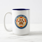 Tasse 2 Couleurs Adopt Rescue Love Repeat Paw Print (Gauche)