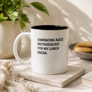Tasse 2 Couleurs Adopter la méthodologie Agile pour ma pause déjeun