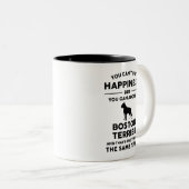 Tasse 2 Couleurs Adoptez Boston Terrier Happiness (Devant droit)