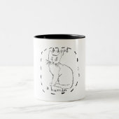 Tasse 2 Couleurs Adoptez un humain (Centre)
