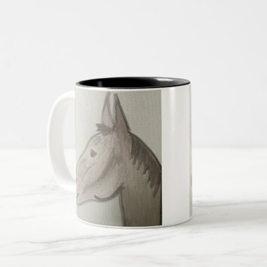 Tasse 2 Couleurs Adorable âne (Devant gauche)