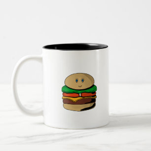 Tasse 2 Couleurs Adorable Burger mignon Hamburger Kawaii