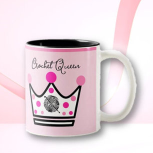 Tasse 2 Couleurs Adorable Crochet cadeau Queen