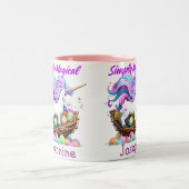 Tasse 2 Couleurs Adorable Simply Magic Unicorn Personnalisé (Centre)