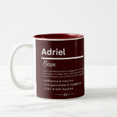 Tasse 2 Couleurs Adriel Personalized Name (Gauche)