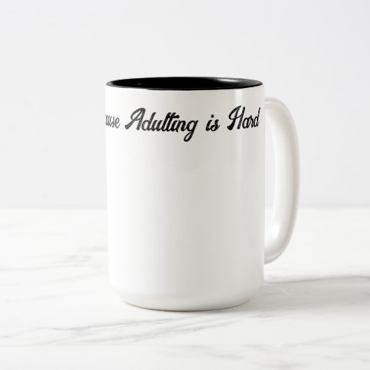 Tasse 2 Couleurs Adulter est difficile (Devant droit)