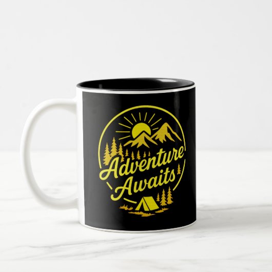 Tasse 2 Couleurs Adventure Await Camping (Gauche)