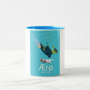 Tasse 2 Couleurs AErø, Danemark Carte poster voyage