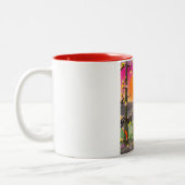 Tasse 2 Couleurs Affiche balnéaire de Deauville Beach france. (Gauche)