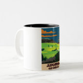 Tasse 2 Couleurs Affiche de golf d'Augusta Géorgie (Devant gauche)
