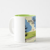 Tasse 2 Couleurs Affiche de golf d'Augusta Géorgie (Devant gauche)