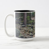 Tasse 2 Couleurs Affiche de la cascade de forêt (Gauche)