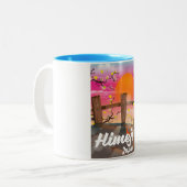 Tasse 2 Couleurs Affiche de la floraison de l'Himeji Japon. (Devant gauche)