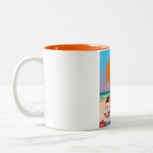 Tasse 2 Couleurs Affiche de la plage d'Al Ghariya au Qatar