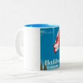 Tasse 2 Couleurs Affiche de voyage à Halifax Canada (Devant gauche)