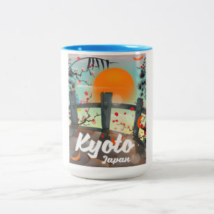 Tasse 2 Couleurs Affiche de voyage à Kyoto Japon